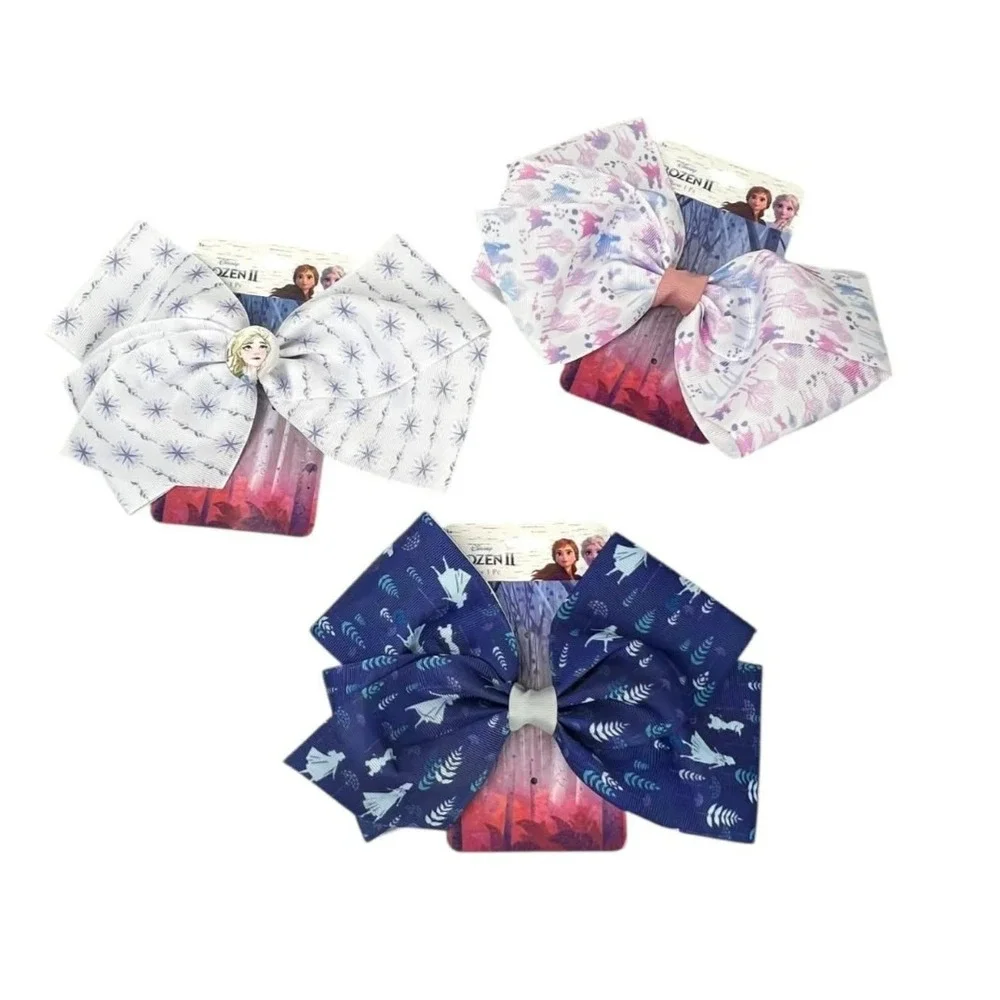 Disney Frozen 3 pack Large Bows‎ NWT